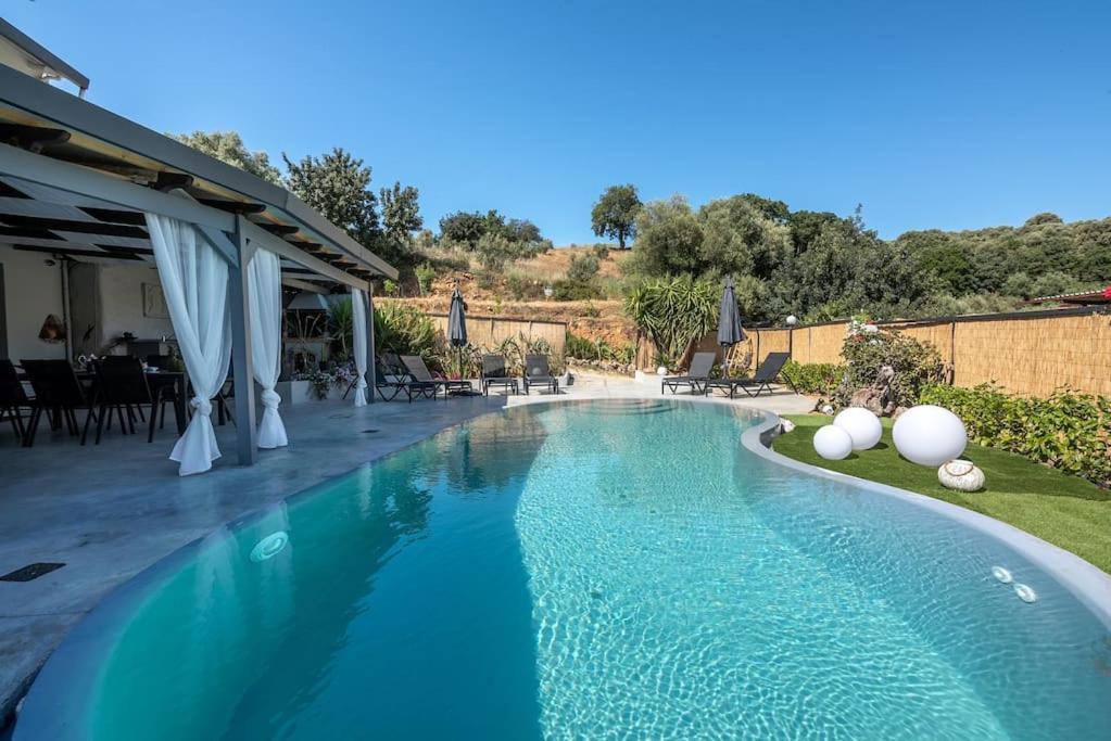 Casa Del Miele, Private Pool, Bbq, Mountain View. Vila Alikianos Exterior foto